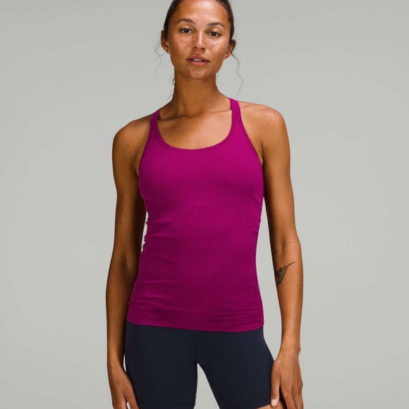 Lululemon Ebb to Street Fuchsia Tank Top Size 6 - Picture 1 of 8